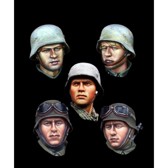 1/35 German Infantry Heads Set (5pcs)