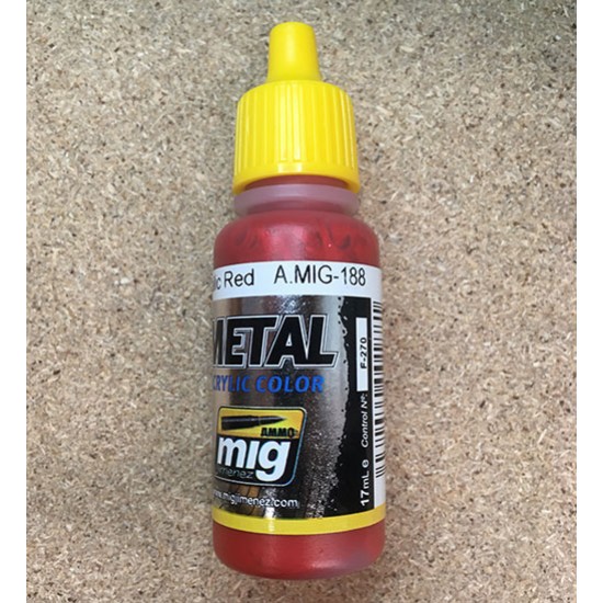 Metal Acrylic Paint - Red (17ml)