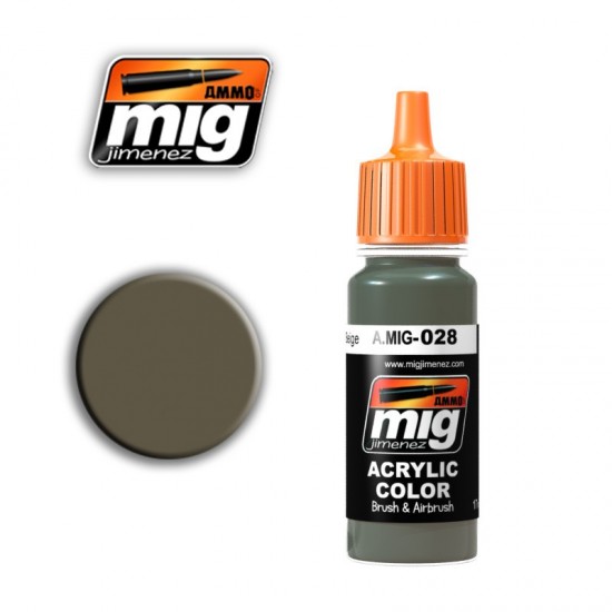 Acrylic Paint - Ral 7050 F7 German Grey Beige for Bundeswehr Camouflage (17ml)