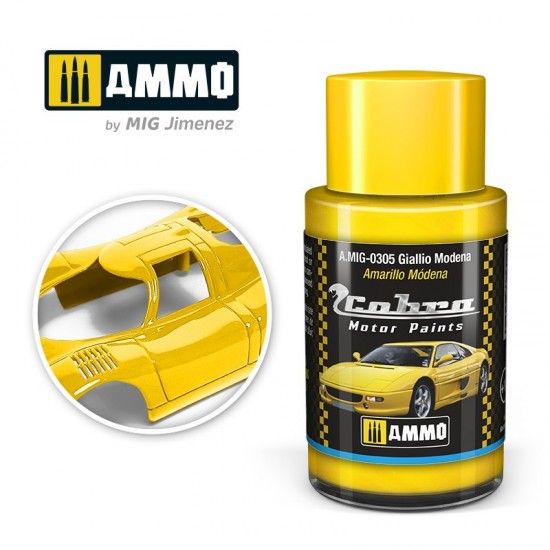 Cobra Motor Acrylic Paint - Giallo Modena (30ml) for Ferrari