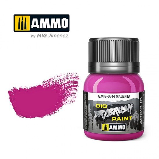 DIO Drybrush Acrylic Paint - Magenta (40mL jar)