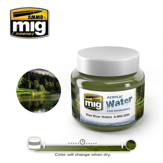 Acrylic Water For Dioramas - Slow River Water (250ml)