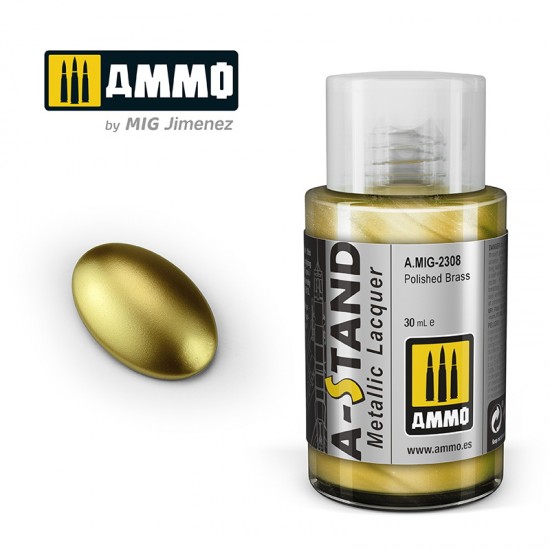 A-STAND Metallic Lacquer - Polished Brass (30ml)