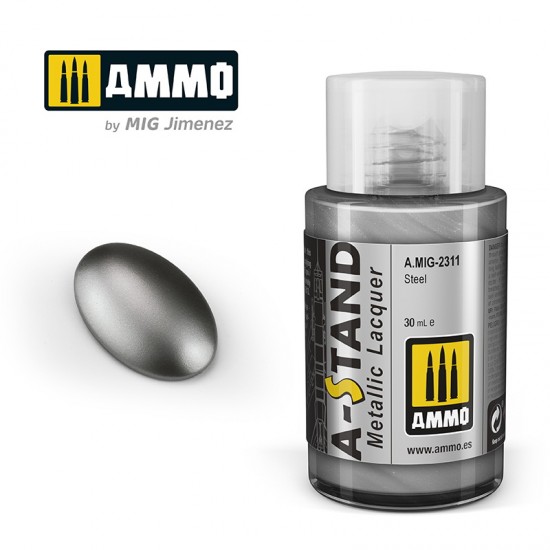 A-STAND Metallic Lacquer - Steel (30ml)