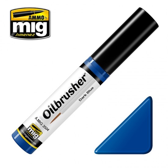 Oilbrusher - Dark Blue (Oil paint with fine brush applicator)
