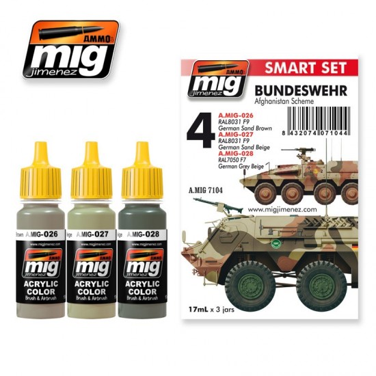 Bundeswehr Afghanistan Scheme - Smart Acrylic Paint Set (3 x 17ml)