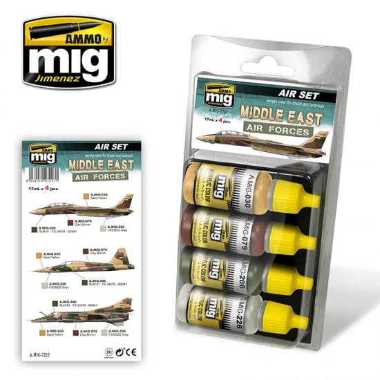 Acrylic Paint Set - Middle East Air Forces (4 x 17ml)