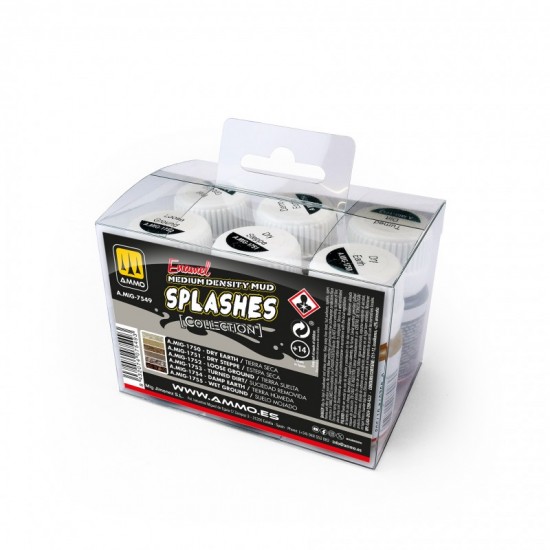AMMO Collections: Enamel Splashes and Medium Density Mud Textures (6x 35mL)