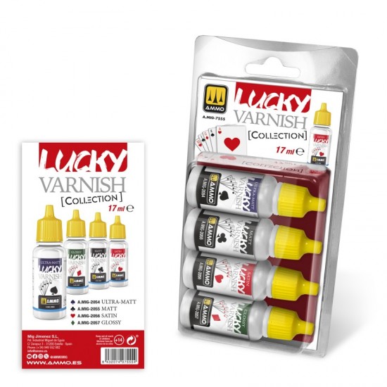 AMMO Collections: Acrylic Lucky Varnis (4 jars, 17mL each)
