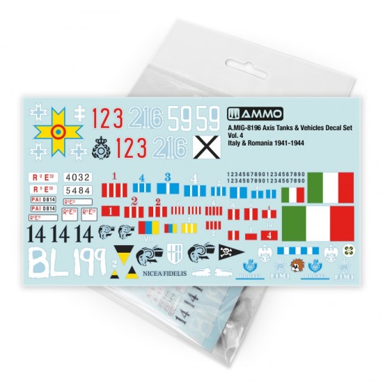 1/35 Axis Tanks and Vehicles Decal Set Vol. 4 - Italy and Romania 1941-1944