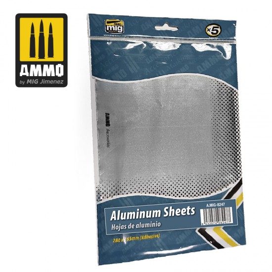 Self-adhesive Aluminiun Sheets (280x195mm, 5pcs)