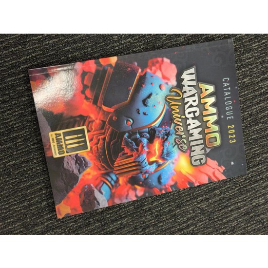Catalogue 2023 AMMO Wargaming Universe (English, Spanish, 103 pages)