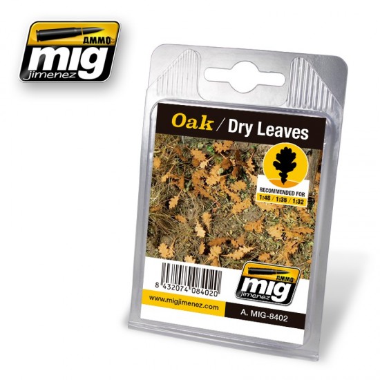 1/32, 1/35, 1/48 Oak Leaves - Dry