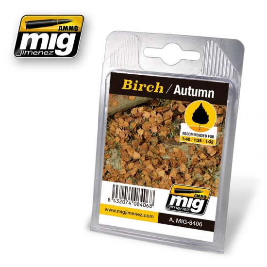 1/32, 1/35, 1/48 Autumn Birch Leaves