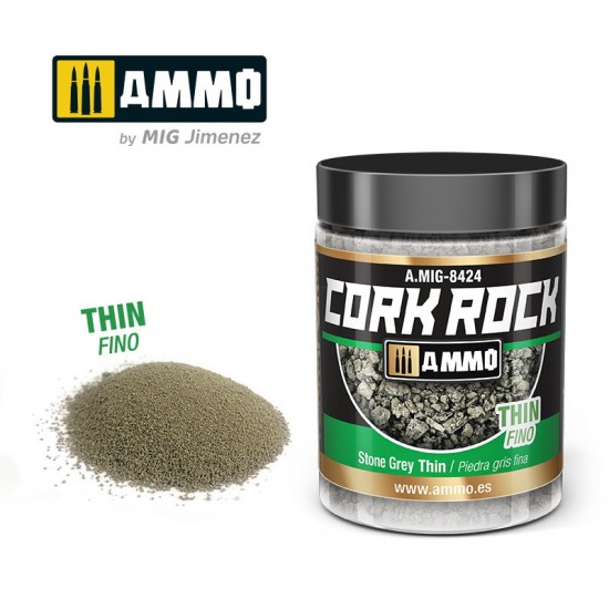 Terraform Cork Rock Stone Grey Thin (synthetic cork in 100ml jar)