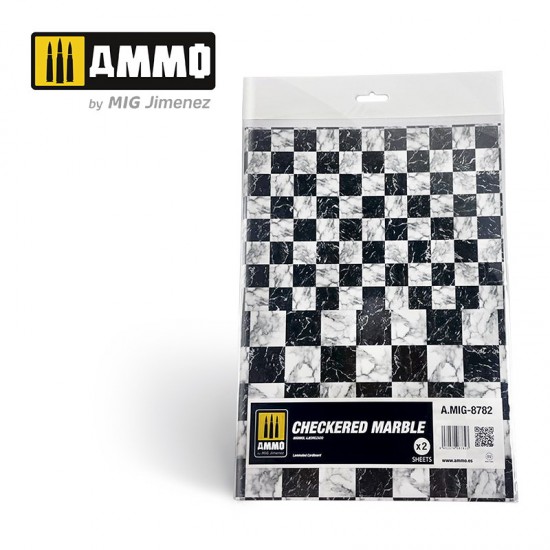 Checkered Marble Sheets (2 Laminated Cardboards)