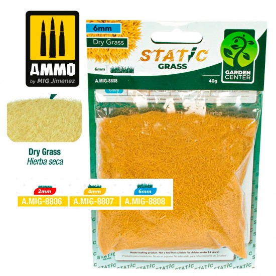 Static Grass - Dry Grass Fibre Length: 4mm (40gr/bag)