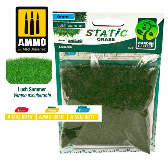 Static Grass - Lush Summer Fibre Length: 4mm (40gr/bag)