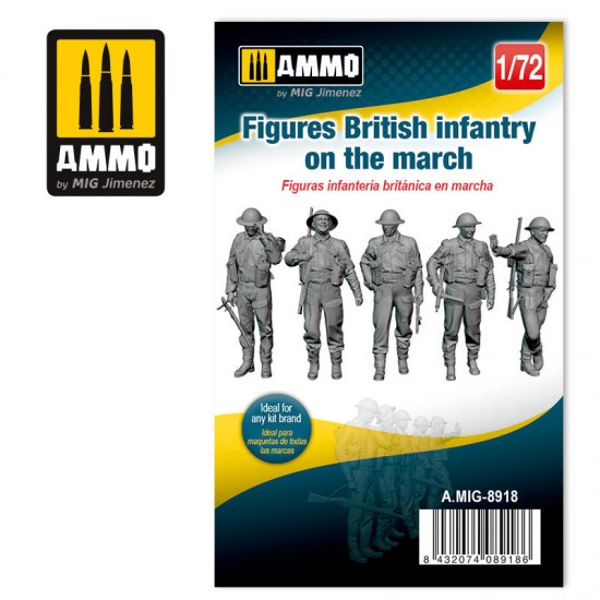 1/72 British Infantry on the March Figures