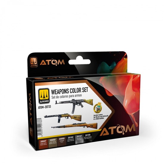 Acrylic Paints - ATOM #Weapons Colour Set (4x 20ml)