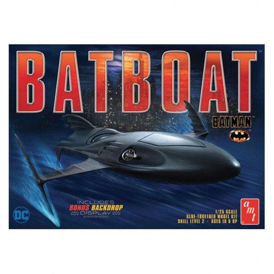 1/25 DC Batman Batboat w/Backdrop