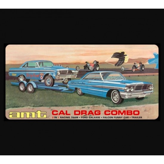1/25 Cal Drag Combo 1964 Galaxie, AWB Falcon & Trailer