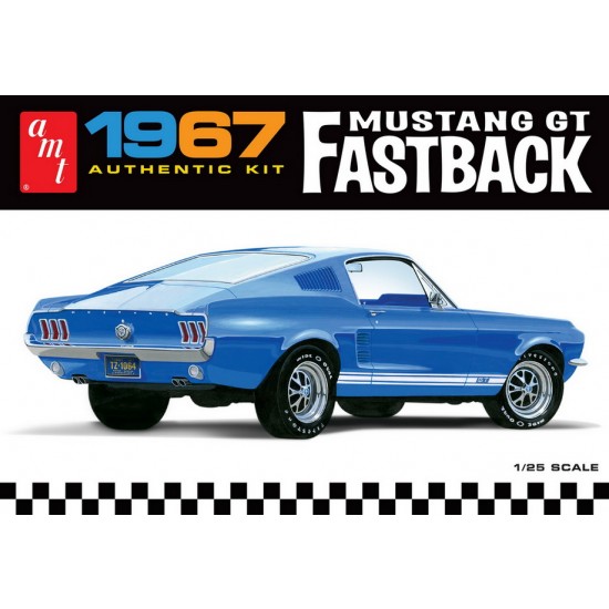 AMT 1/25 scale 1967 Ford Mustang GT Fastback Model Kit #1241M/12