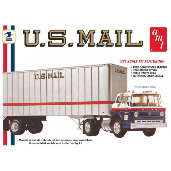1/25 Ford C-600 Tractor with USPS Trailer