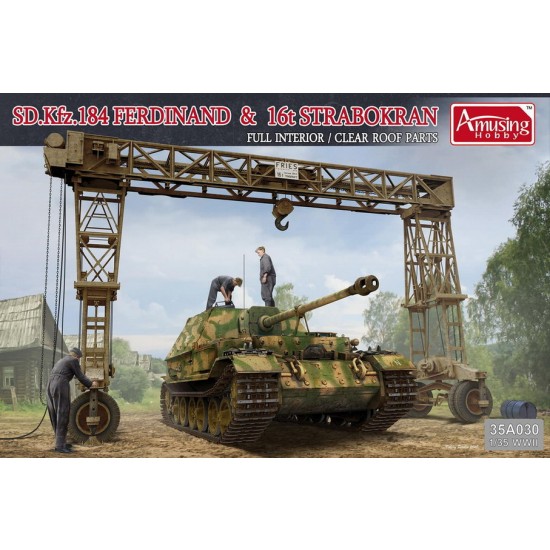 1/35 SdKfz.184 Ferdinand & 16t Strabokran w/Full Interior & Clear Roof Parts