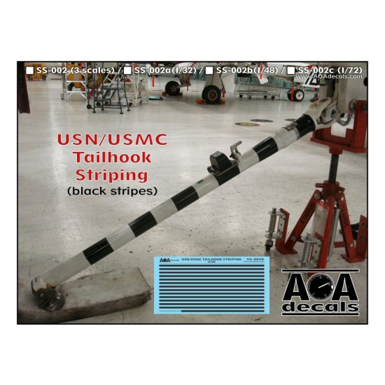 1/48 USN/USMC Tailhook Striping (Black Stripes)