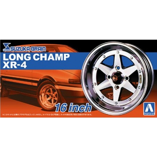 1/24 16inch Long Champ XR-4 Wheels and Tyres Set 