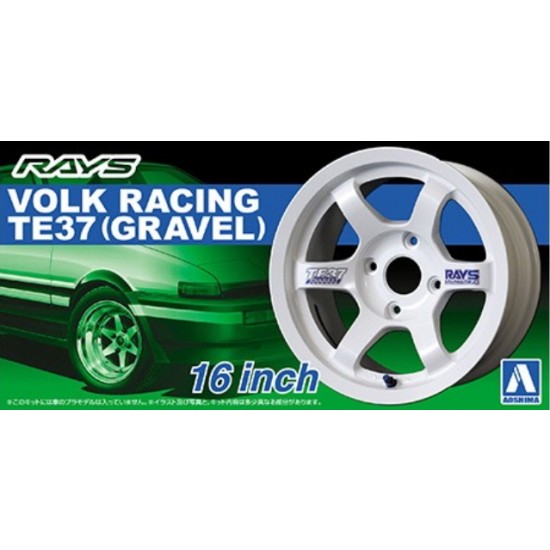 1/24 16inch Volk Racing TE37 Wheels and Tyres Set 