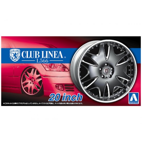 1/24 20inch Club Linea L566 Wheels and Tyres Set 