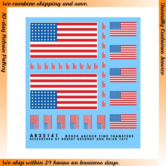 1/35 US 48-Star Flags for Vehicles