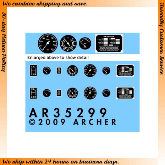 1/35 Horch Command Car Instruments &Placards for Italeri/Revell kit