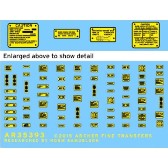 1/35 Dry Transfer - Generic Warning/Danger Placards (Yellow)