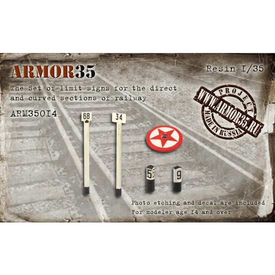 1/35 Railway Limit Signs Set for the Switch Sections