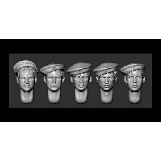 1/35 5x Heads of USSR/Afghanistan Airborne Forces #2