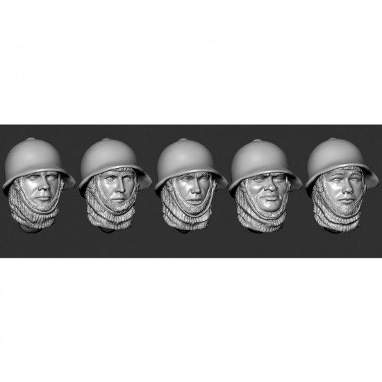 1/35 Soviet Heads in Helmets SH-36 Winter #Set 2