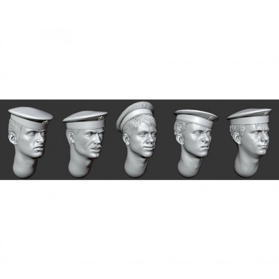 1/35 WWII Soviet Sailors Head x5 (Set 1)