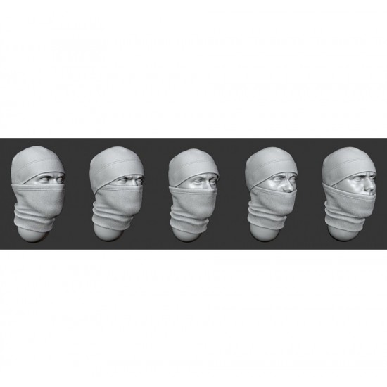 1/35 Russian Soldiers Head x5 In Buffs (Set 1)