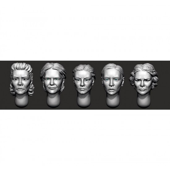 1/35 Female Head x5 (Set 6)