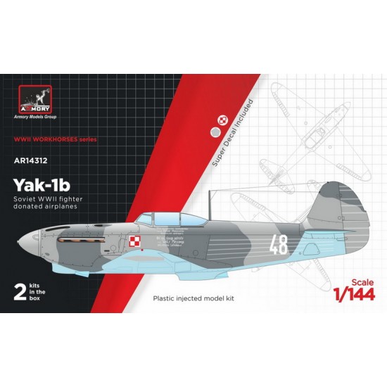 1/144 WWII Soviet Yakovlev Yak-1b Donated Airplanes