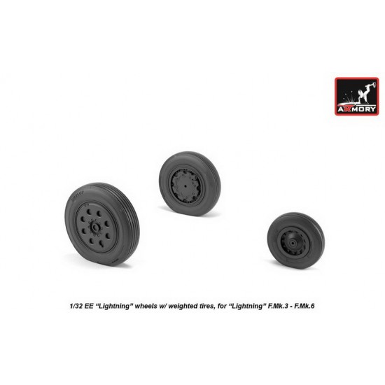 1/32 EE "Lightning-II" Wheels w/Weighted Tyres (Late) for Firefly F Mk.3 - F Mk.6