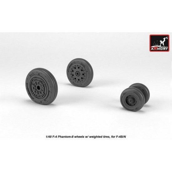 1/48 F-4B/N Phantom II Wheels w/Weighted Tyres (early)