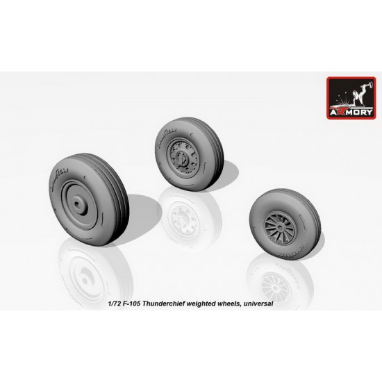 1/72 F-105 Thunderchief Weighted Wheels