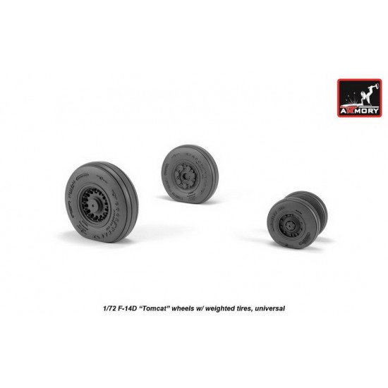 1/72 F-14D Tomcat Wheels w/Weighted Tyres