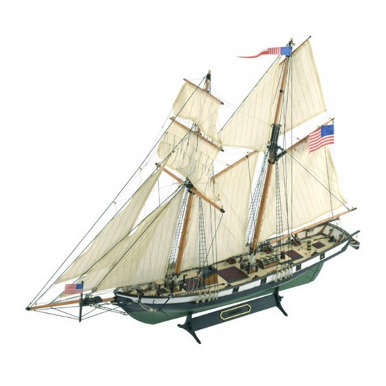 1/60 American Schooner Harvey Wooden Model Ship Kit