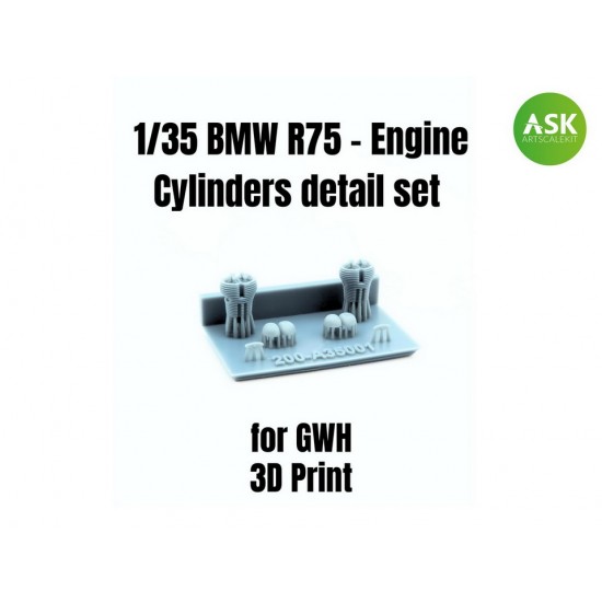 1/35 BMW R75 Engine Cylinders Detail set for Great Wall Hobby kit