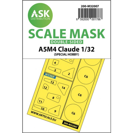 1/32 A5M4 Claude Double-sided Paint Masking for Special Hobby